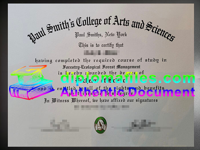 purchase realistic Paul Smith's College of Arts and Sciences diploma