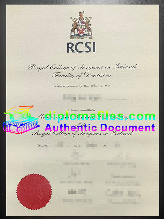 purchase realistic Royal College of Surgeons in Ireland certificate