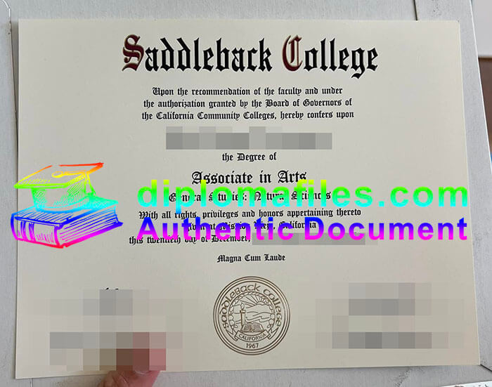 purchase realistic Saddleback College diploma
