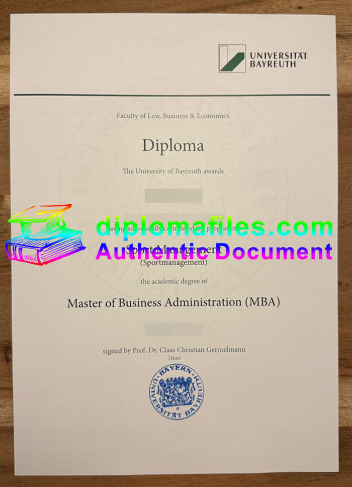 purchase realistic Universität Bayreuth diploma