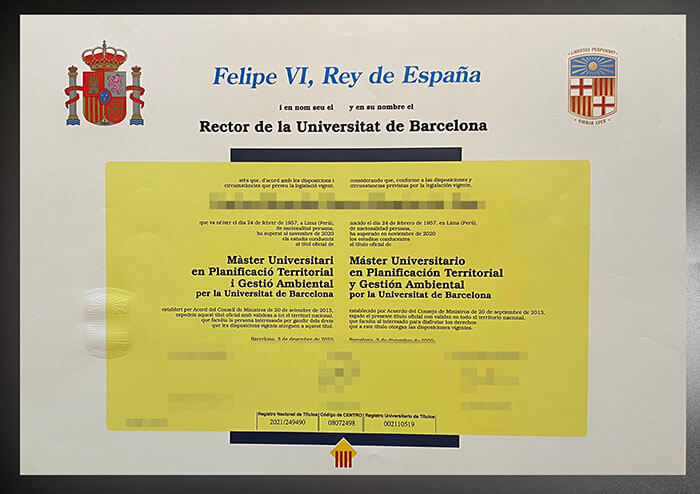 purchase realistic Universitat de Barcelona diploma