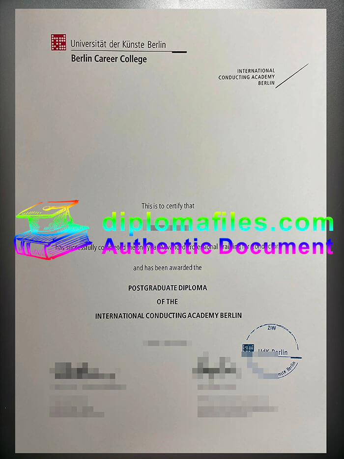 purchase realistic Universitat der Kunste Berlin diploma