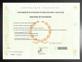 purchase realistic Universite D'Avignon et des Pays Vaucluse diploma