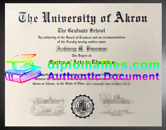 purchase realistic University of Akron diploma