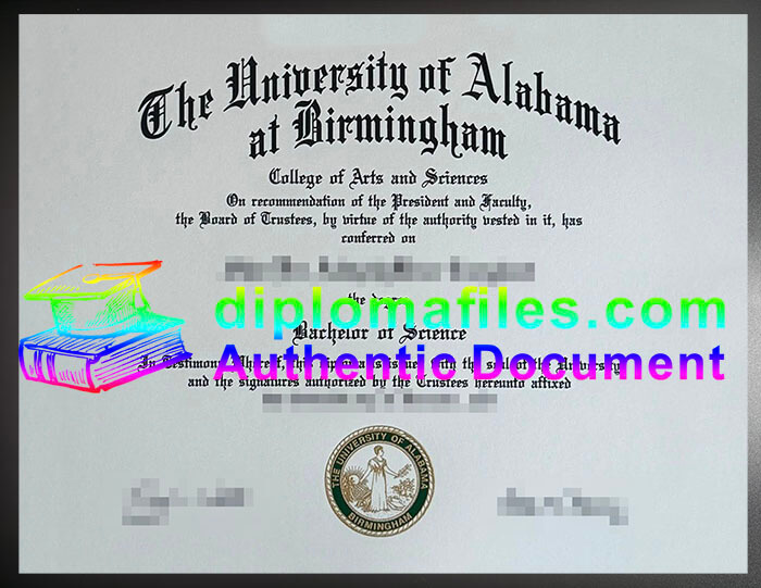 purchase realistic University of Alabama at Birmingham diploma