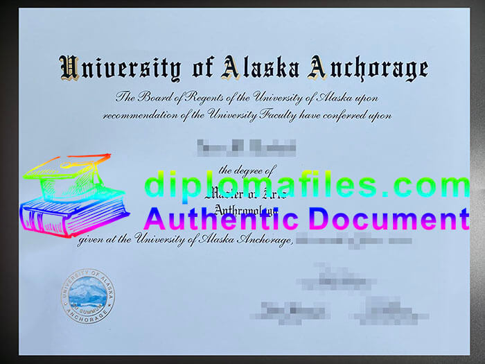purchase realistic University of Alaska Anchorage diploma