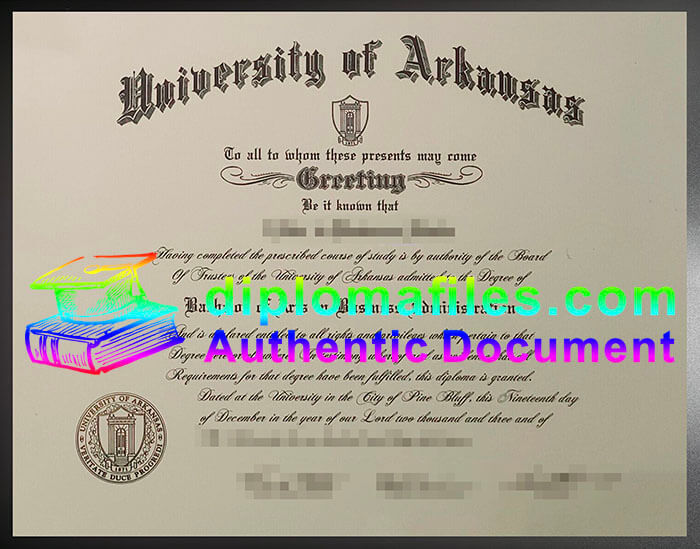 purchase realistic University of Arkansas diploma