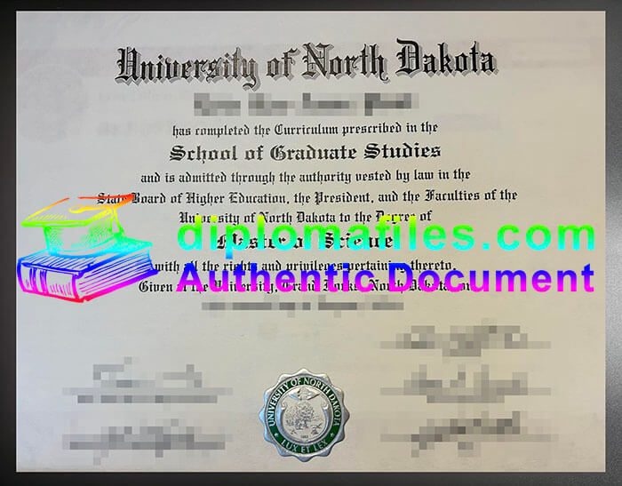 purchase realistic University of North Dakota diploma