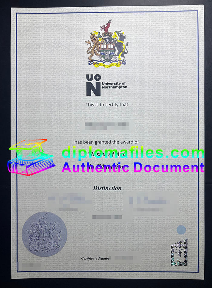 purchase realistic University of Northampton diploma