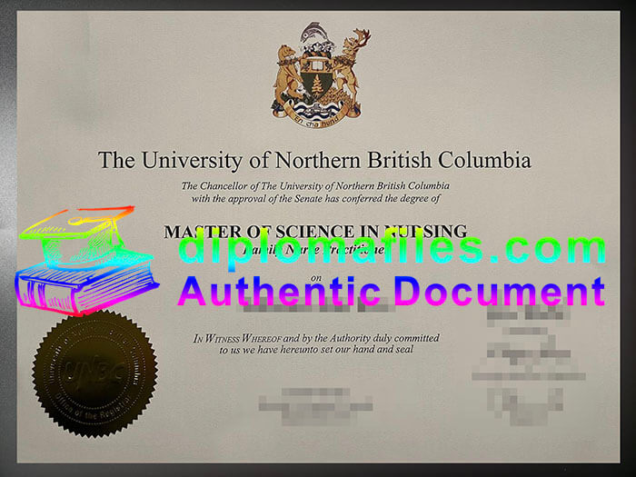 purchase realistic University of Northern British Columbia diploma