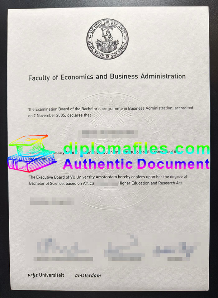purchase realistic Vrije Universiteit Amsterdam diploma